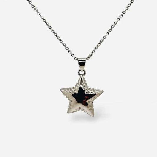 Collar Estrella Globo Plateada