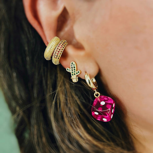 Candongas Dados de Colores