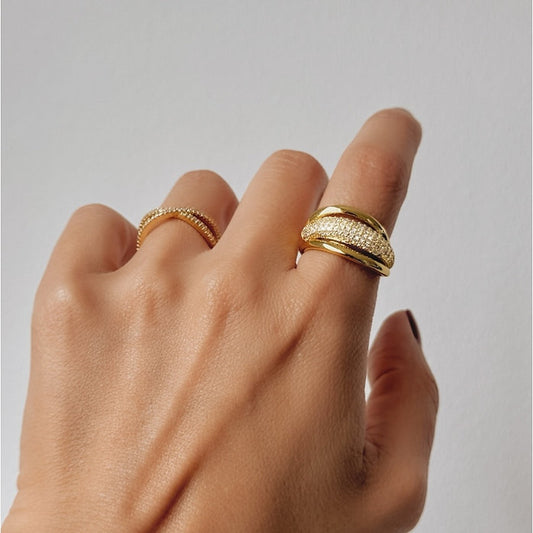 Anillo Triple Brillo