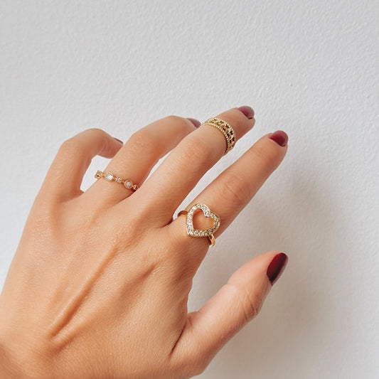 Anillo Corazón Blanco