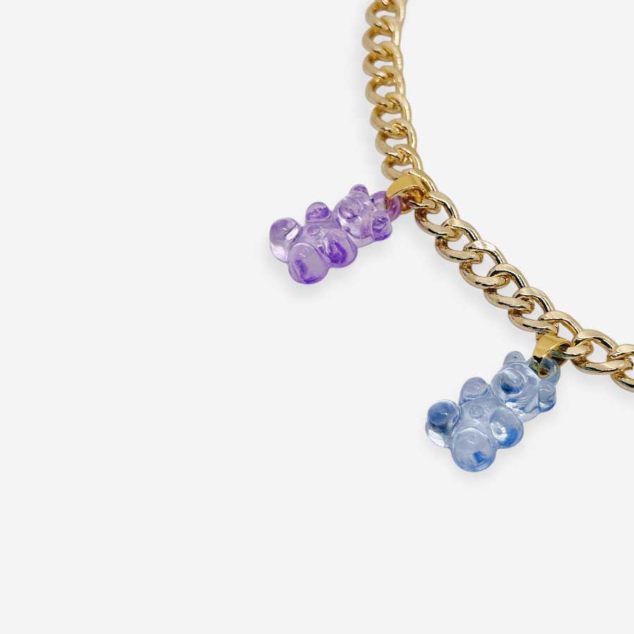 cadena con dijes de osito goma