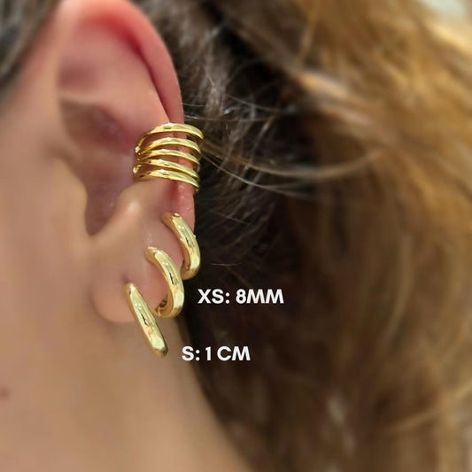 Candongas doradas CHUNKY 8 mm y 10 mm