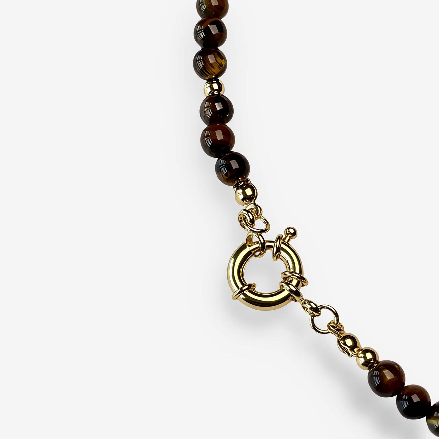 Collar de ojo de tigre natural para mujer