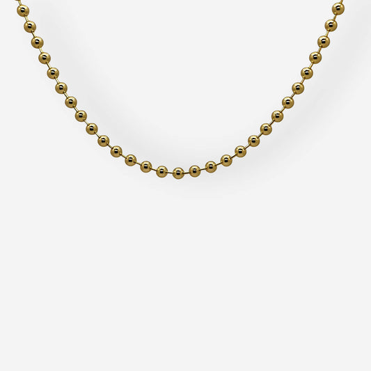 Collar dorado delicado de balines
