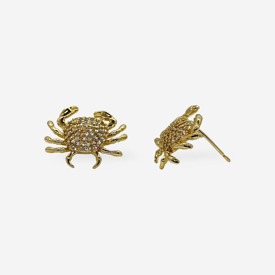Accesorio marino topitos cangrejo dorados chic