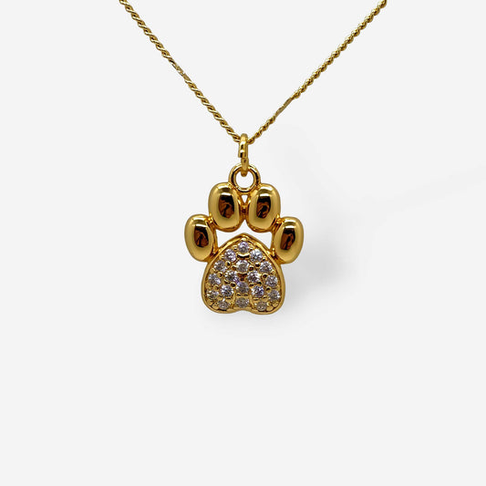 Collar huella con circonias blancas