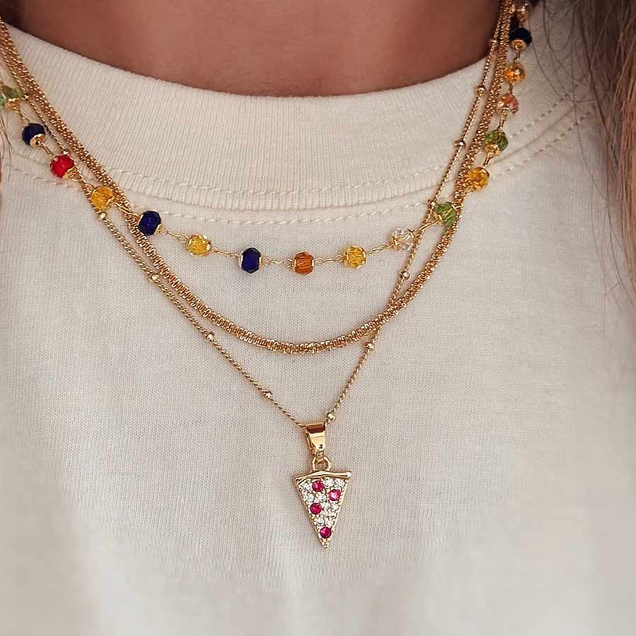 Collar Puntos de Colores -1