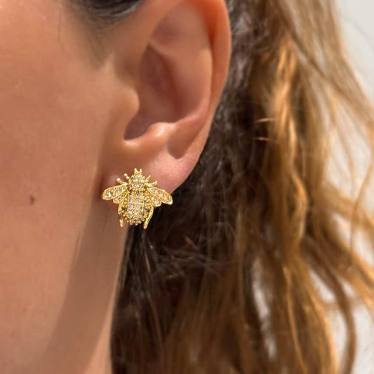 Topitos abeja bañados en oro de 18K