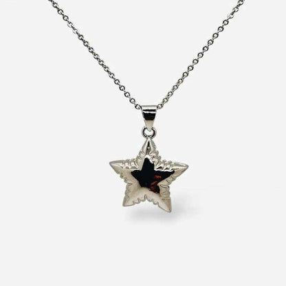 Collar Estrella Globo Plateada