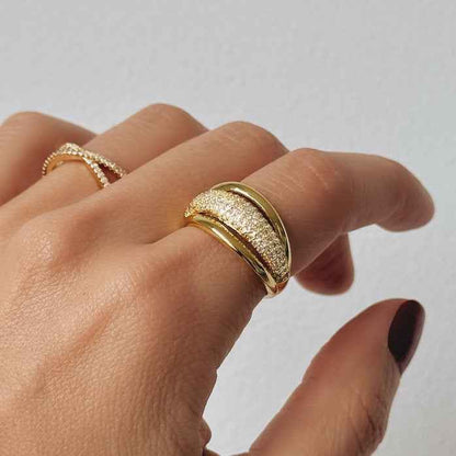 Anillo Triple Brillo
