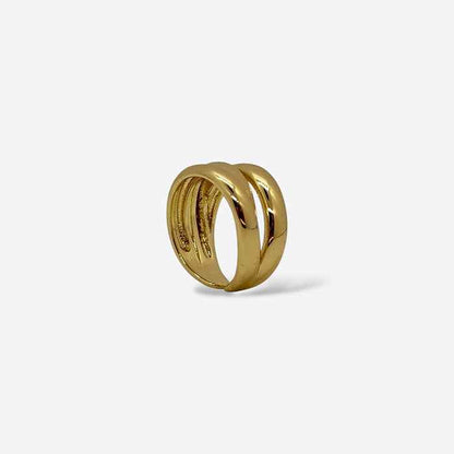 Anillo Líneas Doradas