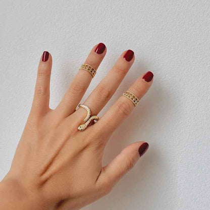 Anillo Serpiente Dorada