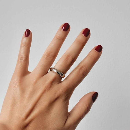 Anillo Clásico Plateado