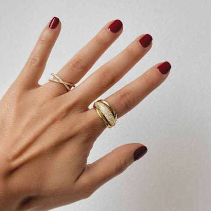 Anillo Triple Brillo