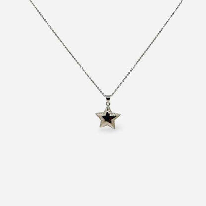 Collar Estrella Globo Plateada