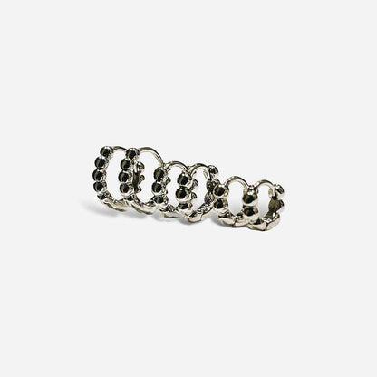 Silver BeadLine Hoops