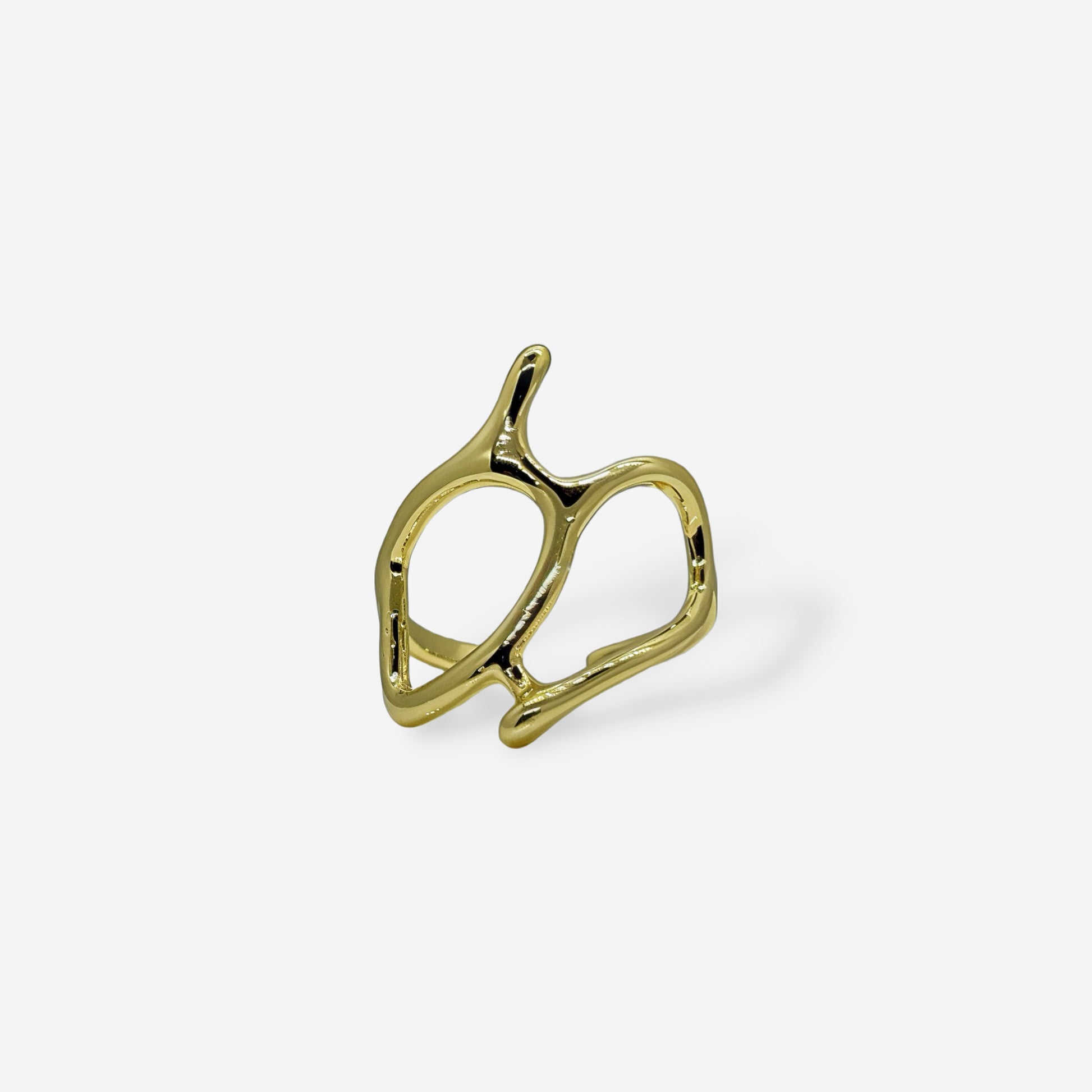Anillo dorado minimalista contemporáneo