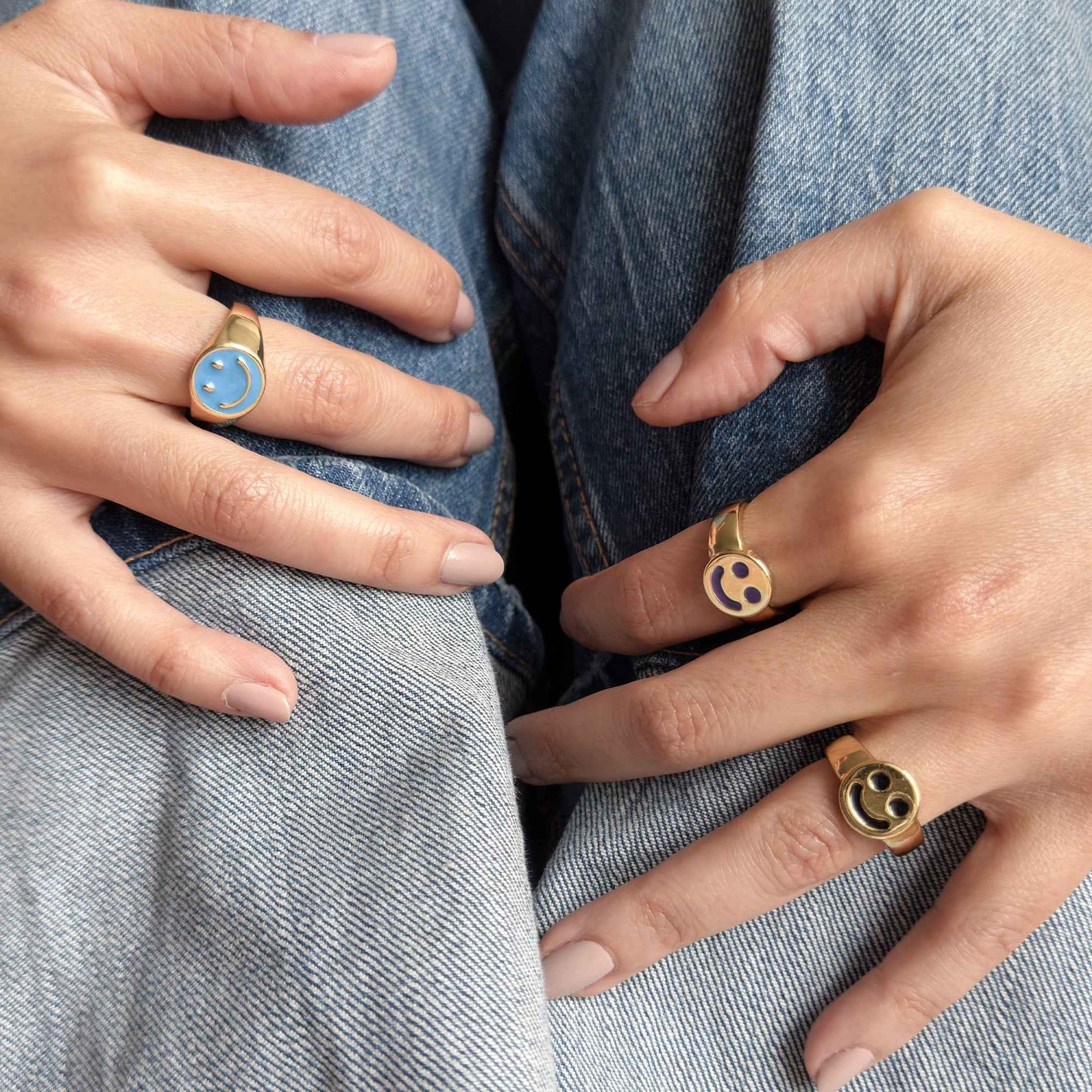 Anillo Dorado Smiley