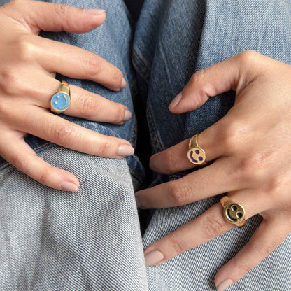 Anillo Dorado Smiley