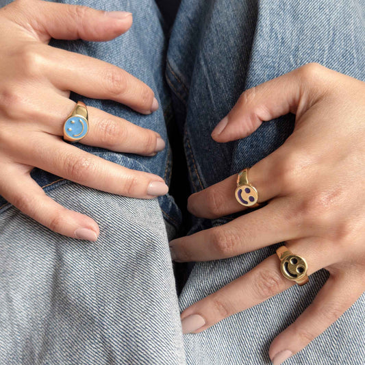 Anillo Dorado Smiley