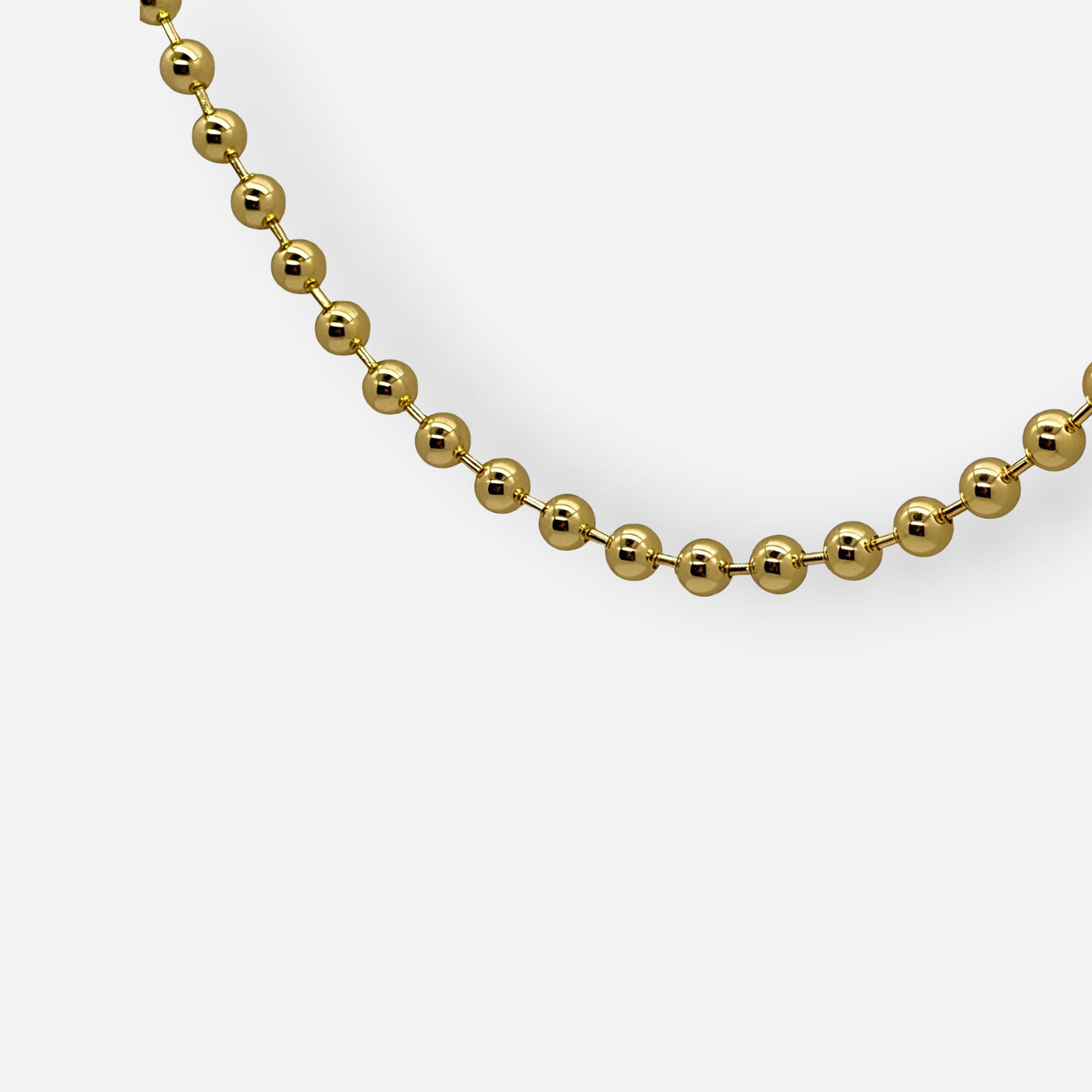 Collar de Balines Dorado 4mm