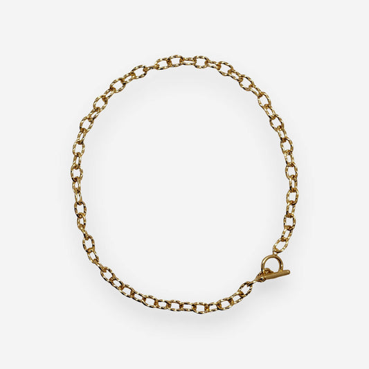 Collar dorado corto de 40 cm con eslabones