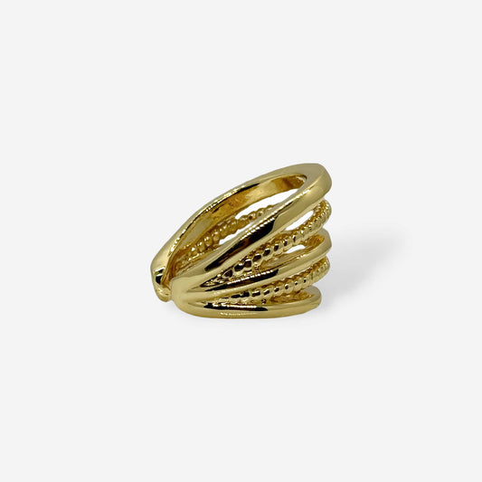 Earcuff grueso dorado sin perforación