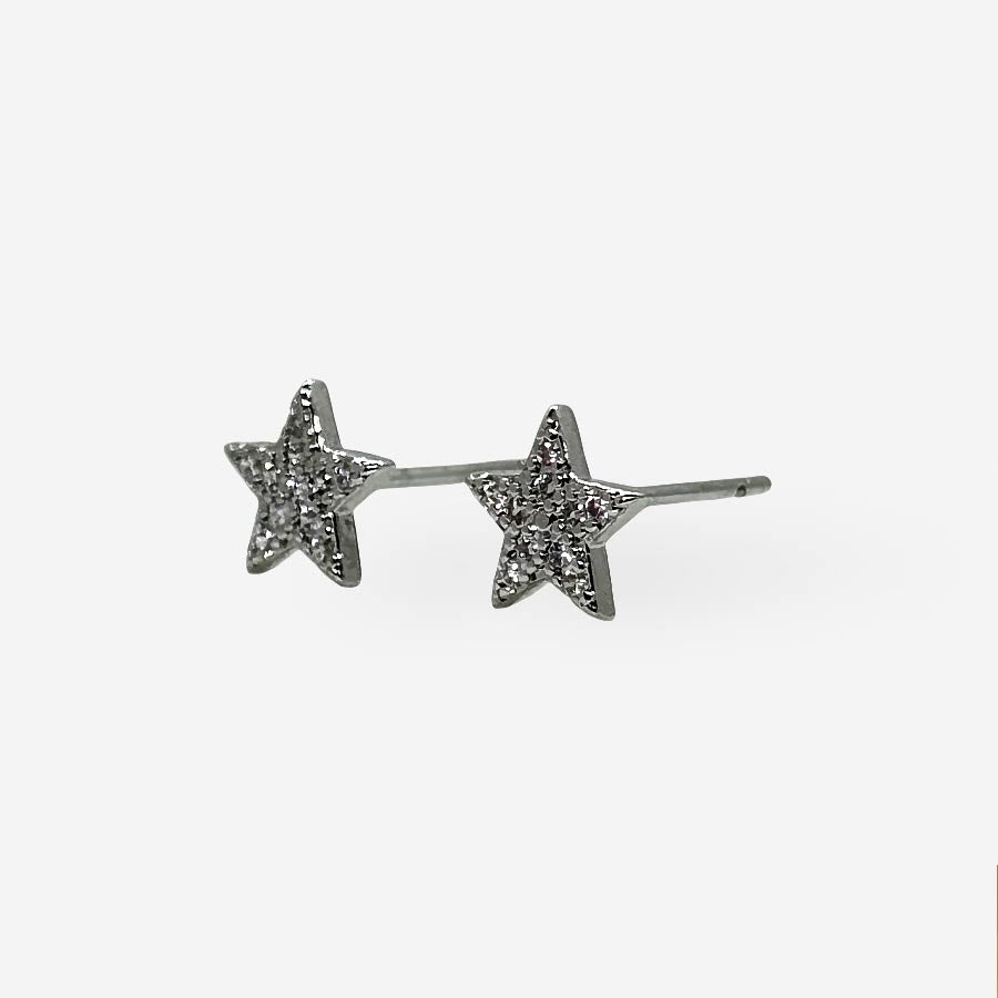 Accesorio mini topitos estrella plateados elegantes