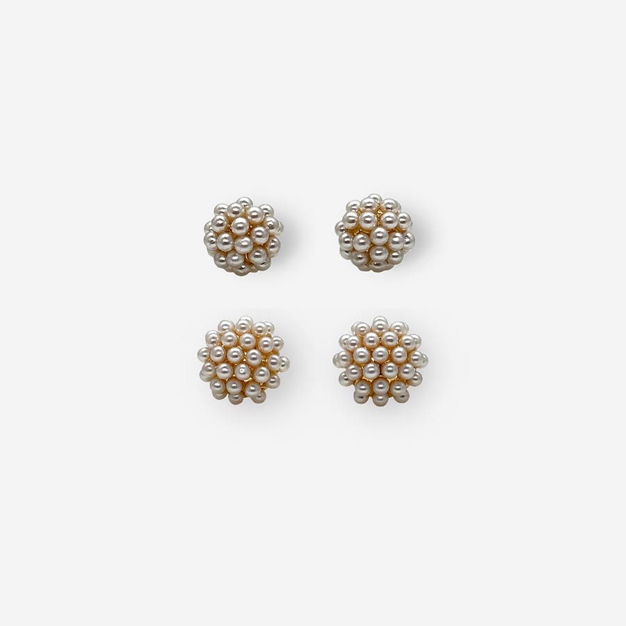 Topitos cluster de perlas artificiales en 2 tamaños