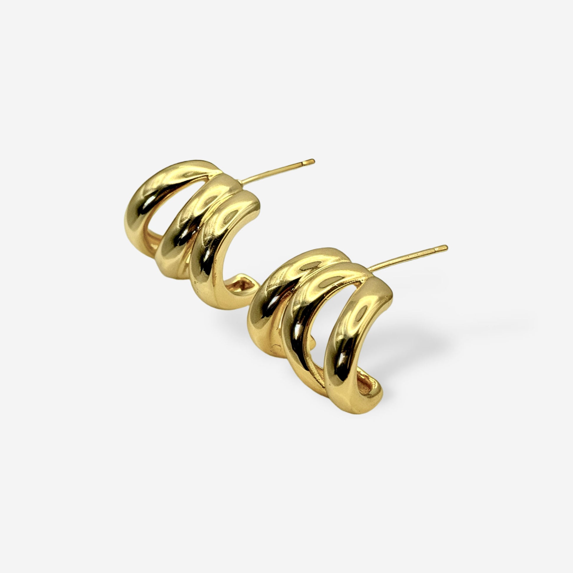 Topos geométricos dorados estilo escultórico