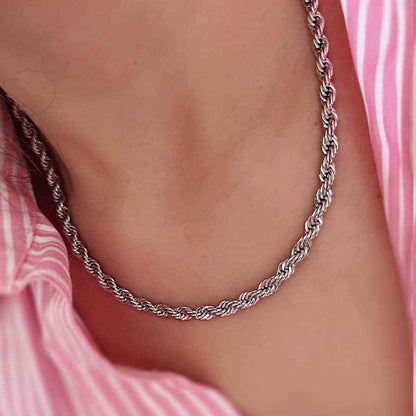 Cadena Rope Plateada