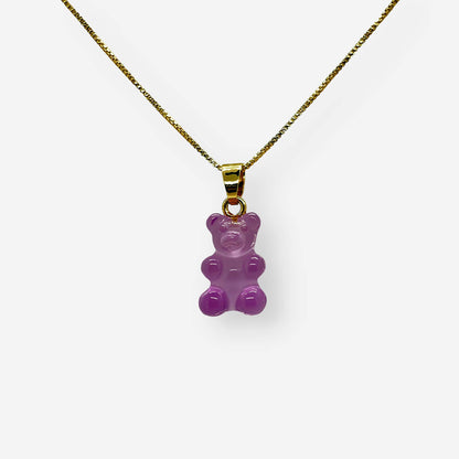 collar dije oso goma mora