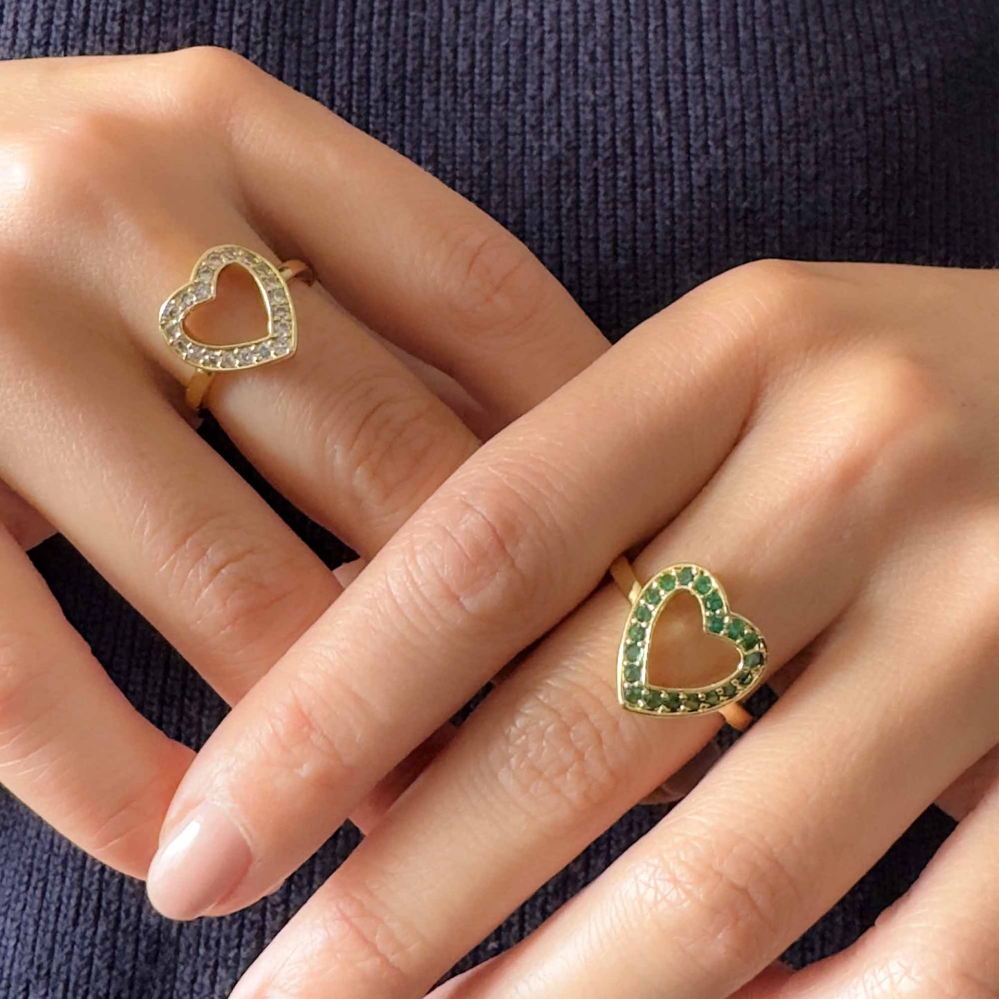 Anillo Corazón Blanco