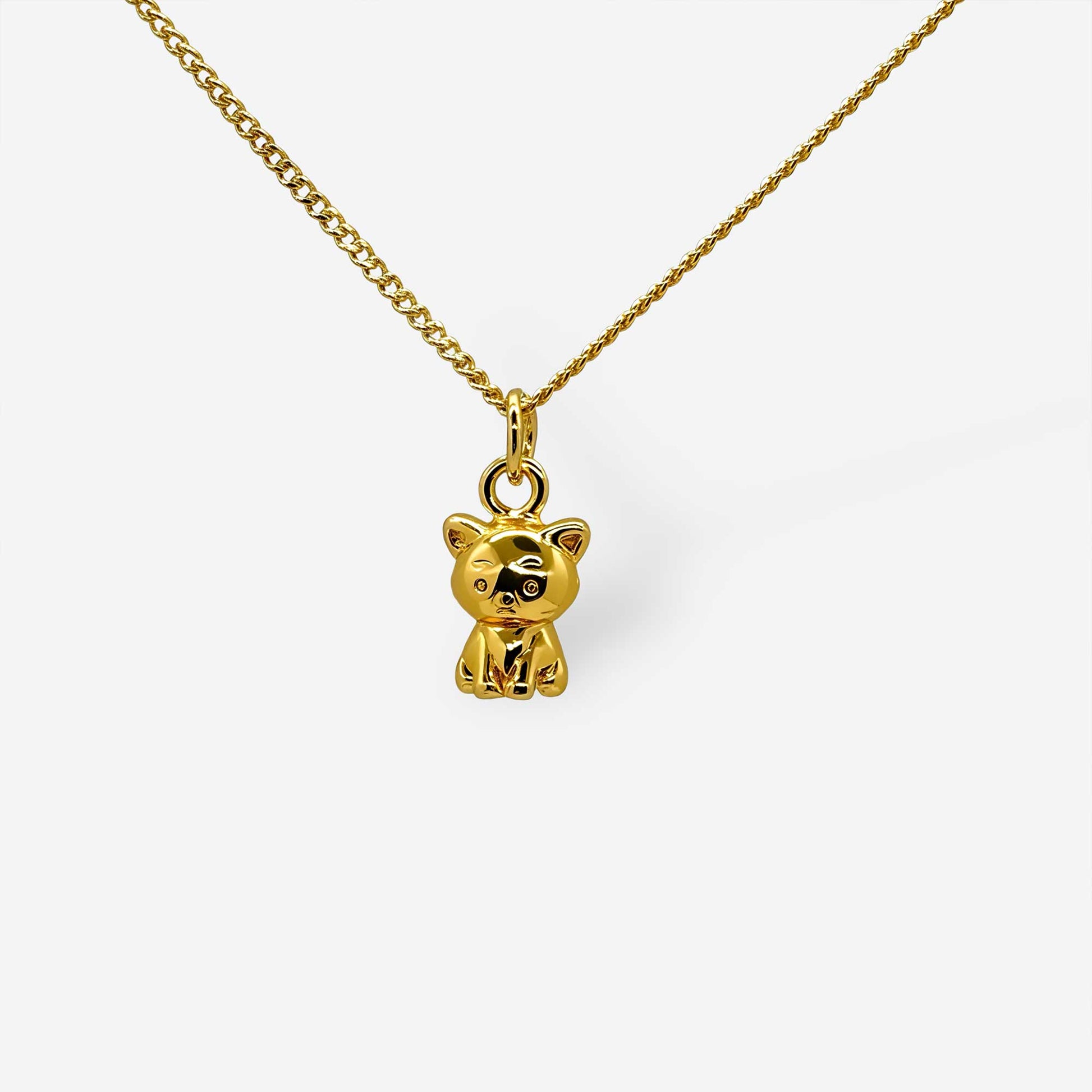 Collar de gato pequeño en oro de 18k