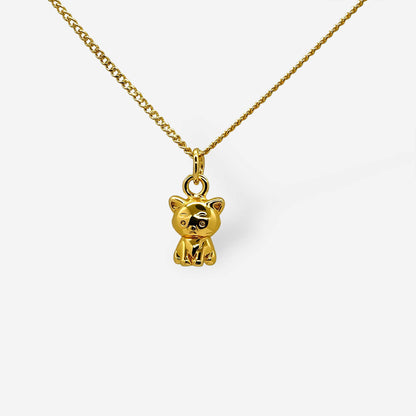 Collar de gato pequeño en oro de 18k