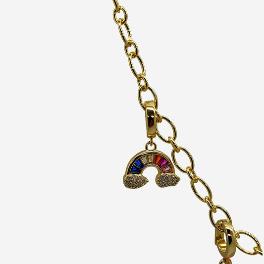 Dije removible en forma de arcoíris para personalizar accesorios