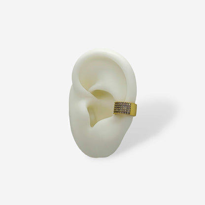 earcuff dorado con circonias blancas