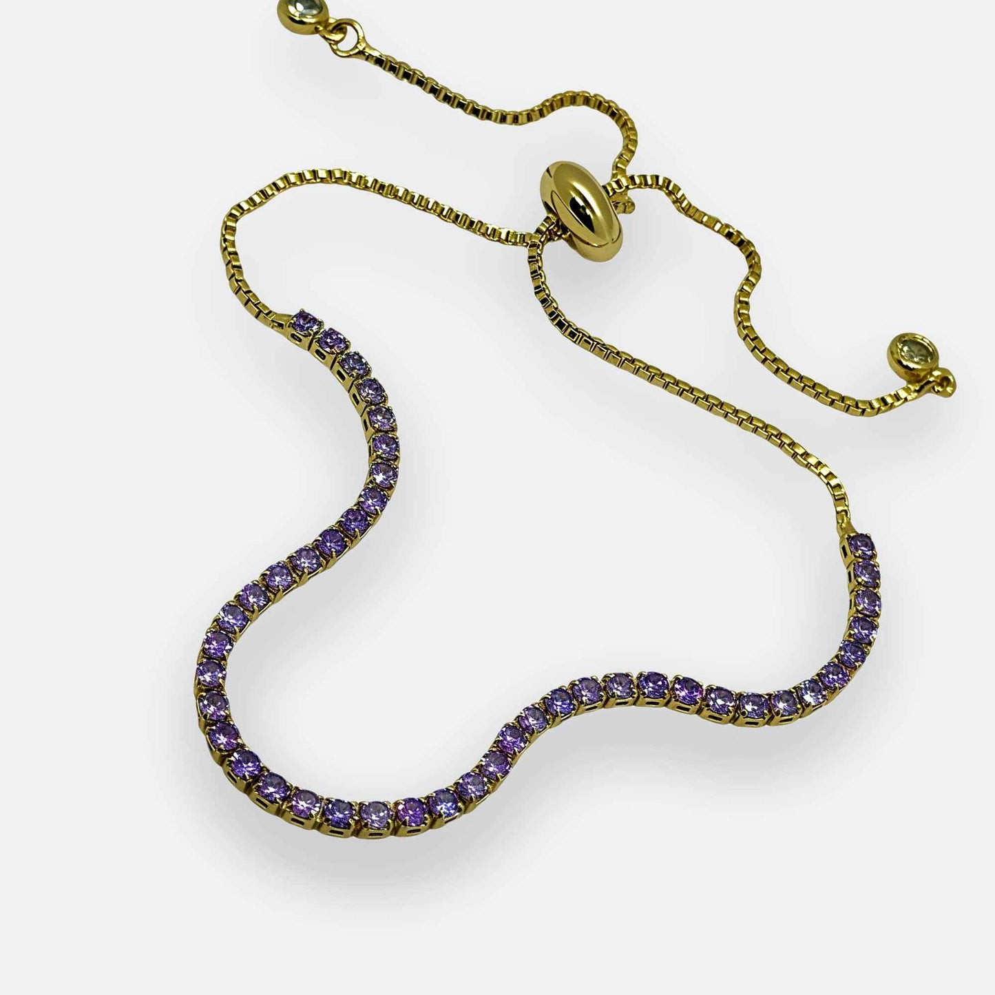 Pulsera Dorada Tenis de Circonias