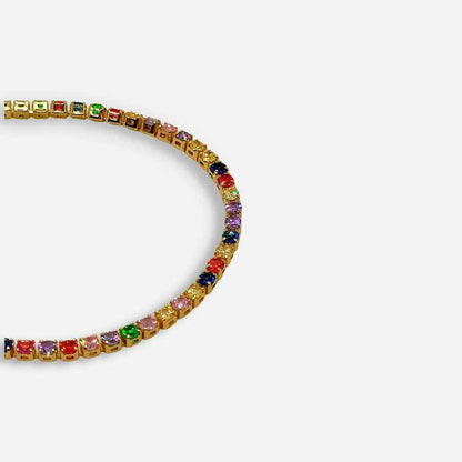 Pulsera Dorada Tenis de Circonias