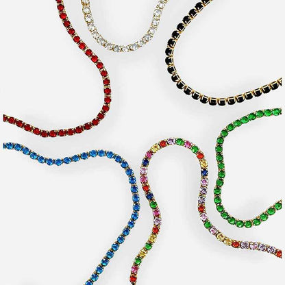 Pulsera Dorada Tenis de Circonias